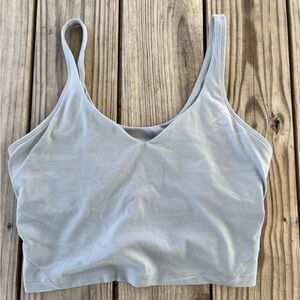 Lululemon align cropped tank top in chambray size 12.